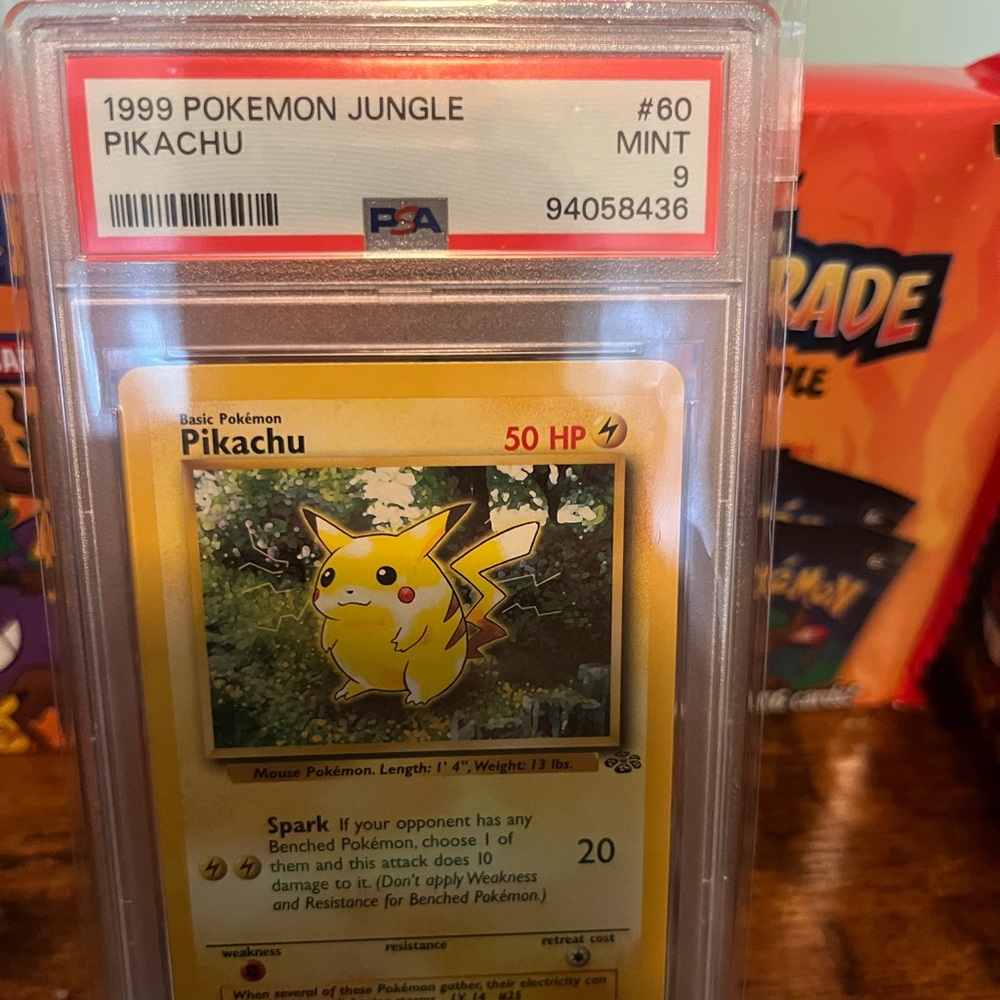 1999 Pokémon Jungle Pikachu Card PSA 9